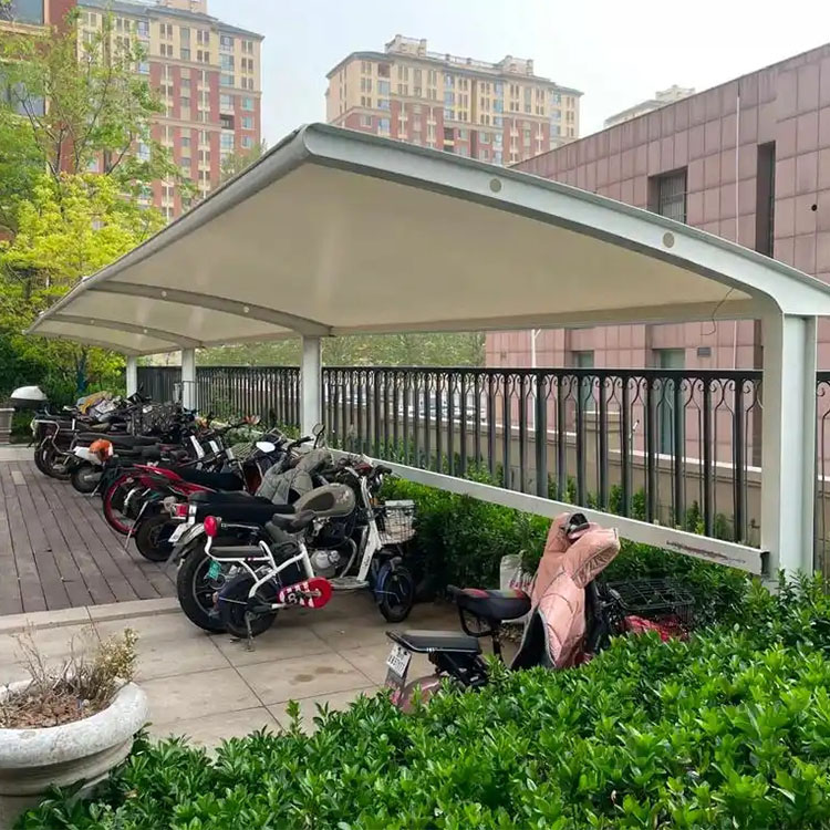 通道膜结构电动车棚